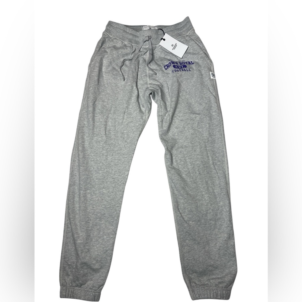 Reigning Champ x Crown Royal 100% cotton gray joggers S NWT activewear